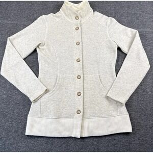 Mountain Hardwear Sweater Womens Medium White Sarafin Cardigan Button Pockets
